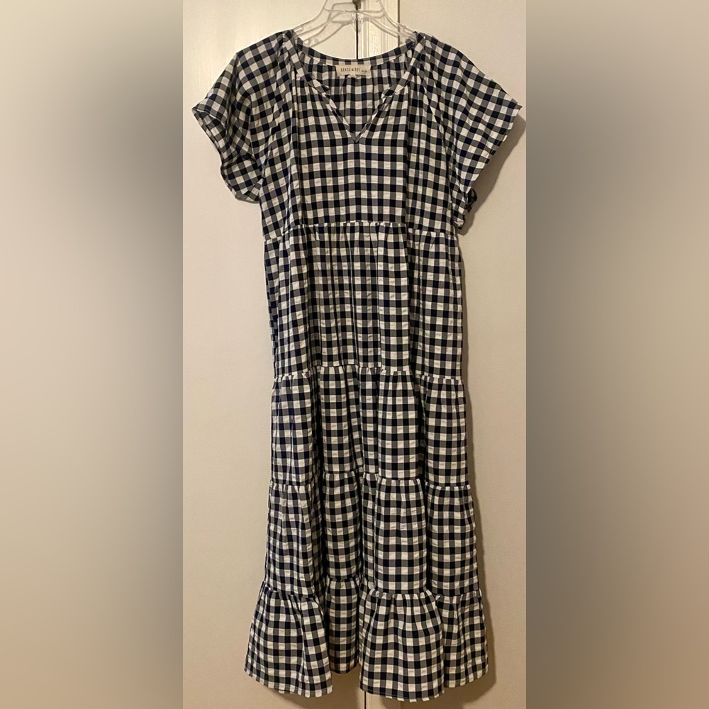 BRASS & ROE by Called to Surf - Blue and White Gingham Dress